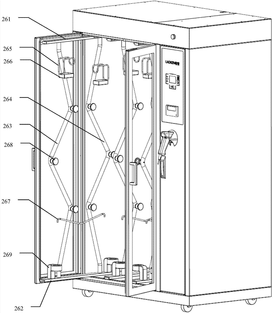 Inner mirror storing cabinet with pipeline drying function