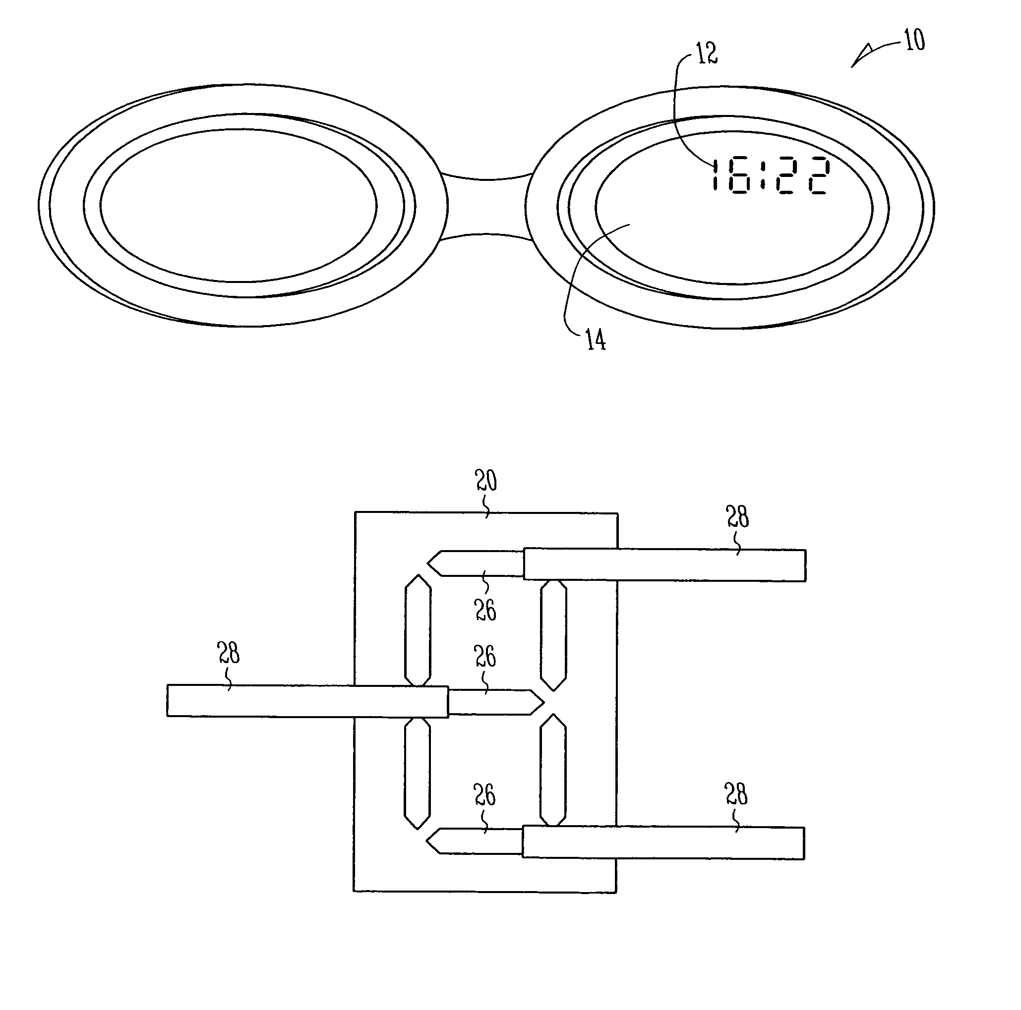 System and method for displaying information on athletic eyewear