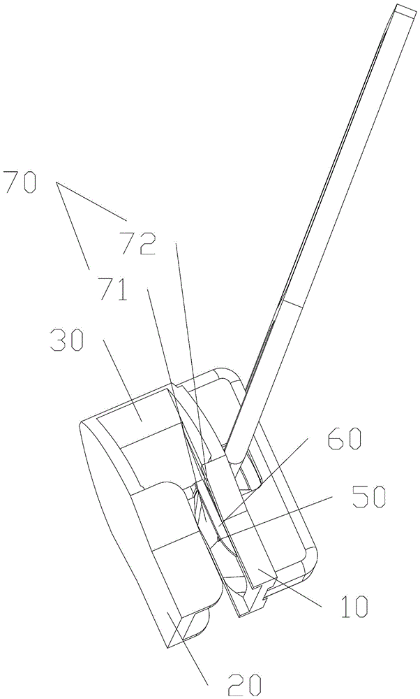 Back pull head of nylon zipper