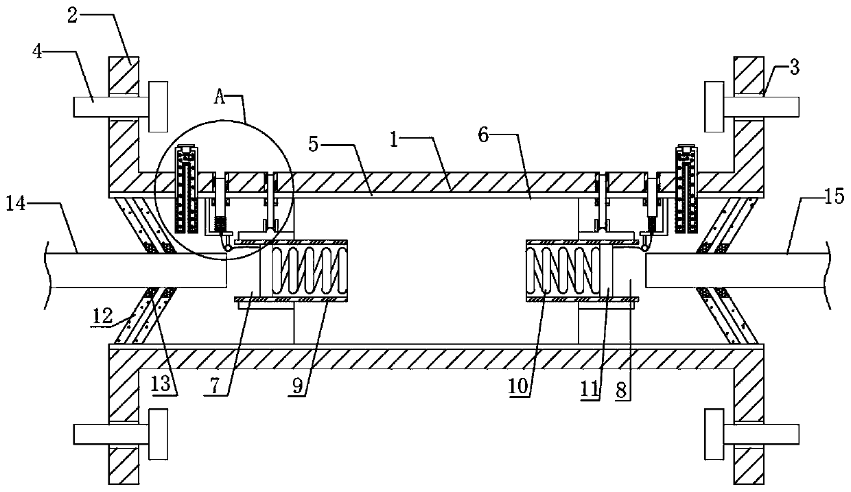 Bus connector and cabinet combination structure