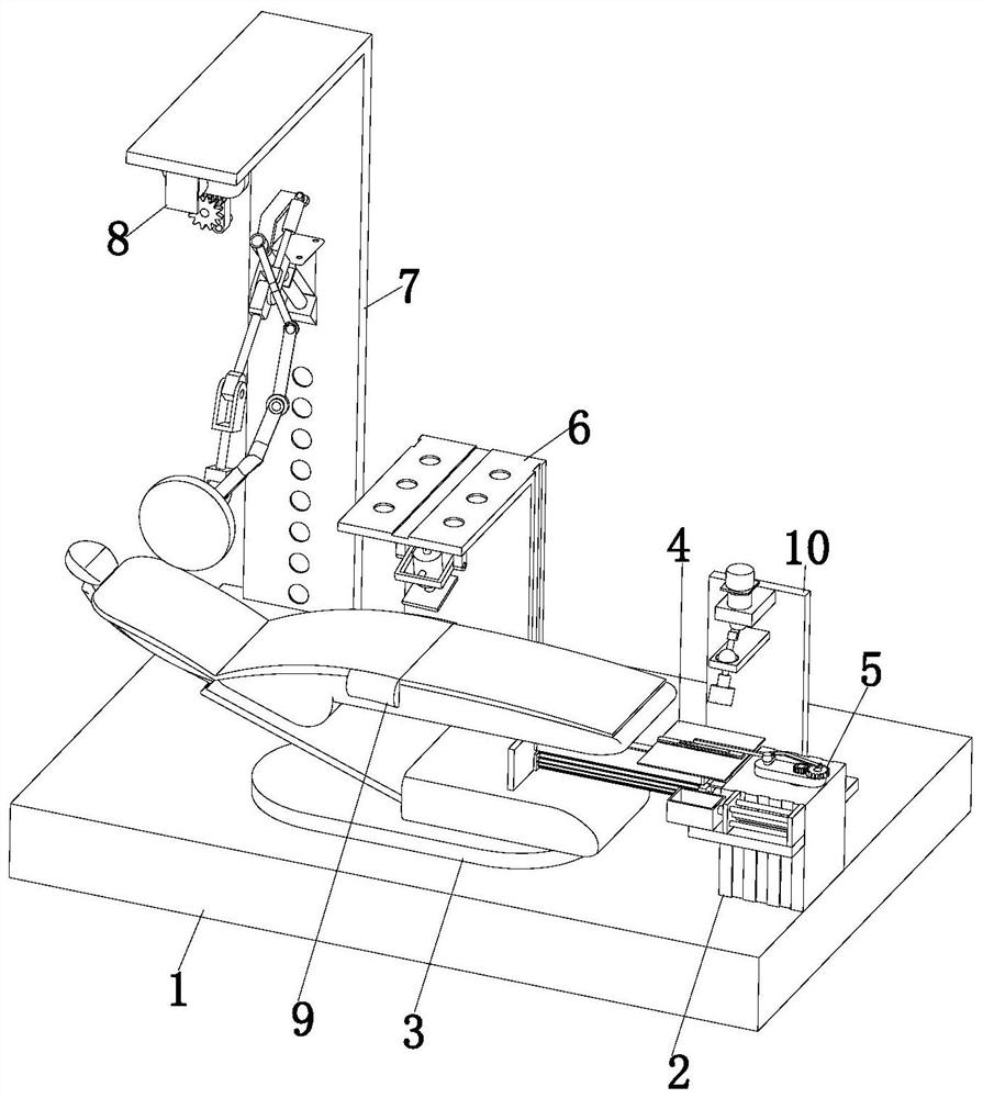 Full-automatic disinfection device for dental medical bed