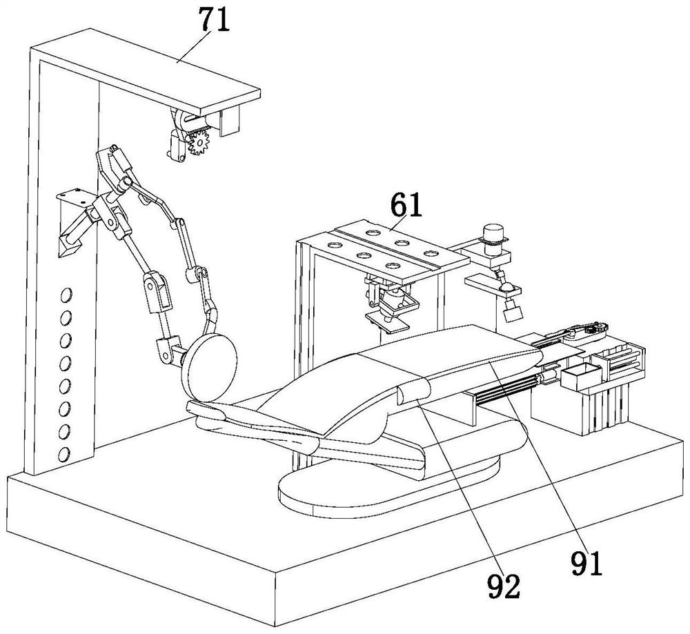 Full-automatic disinfection device for dental medical bed