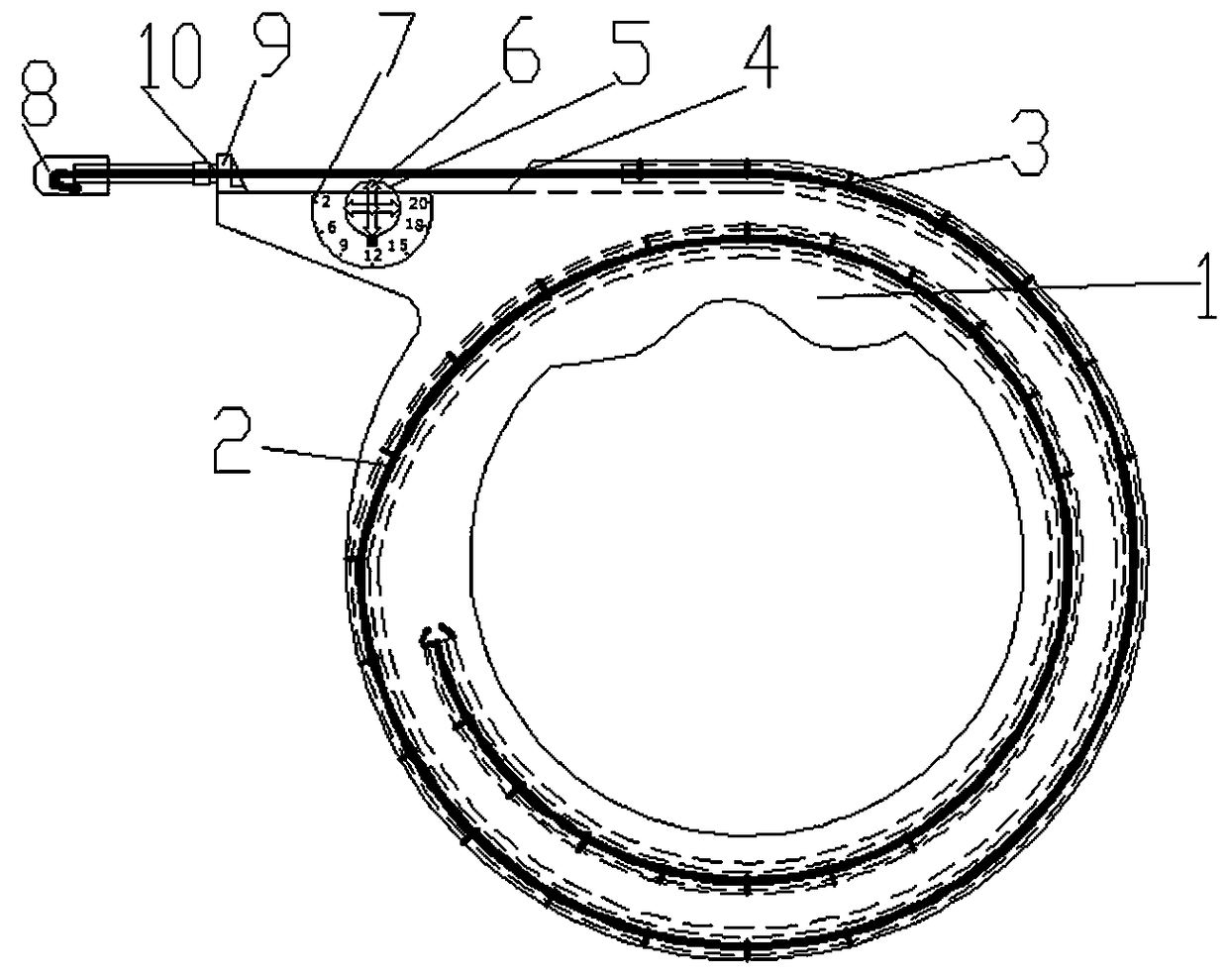 Guiding wire coiled pipe device for precise positioning and guiding