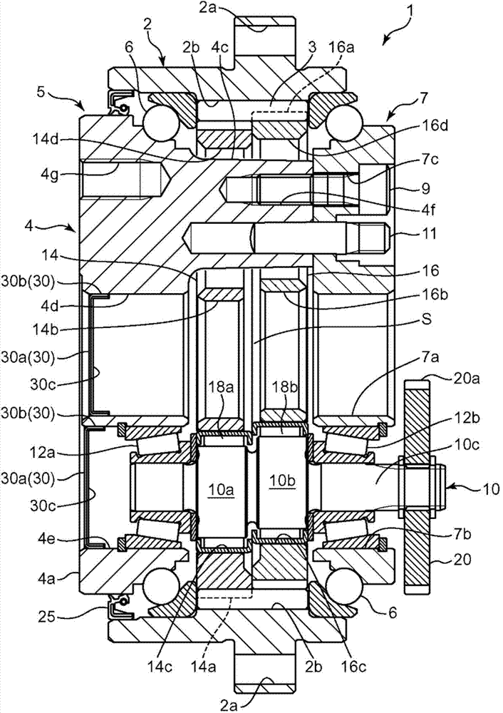 Eccentric oscillation-type gear device