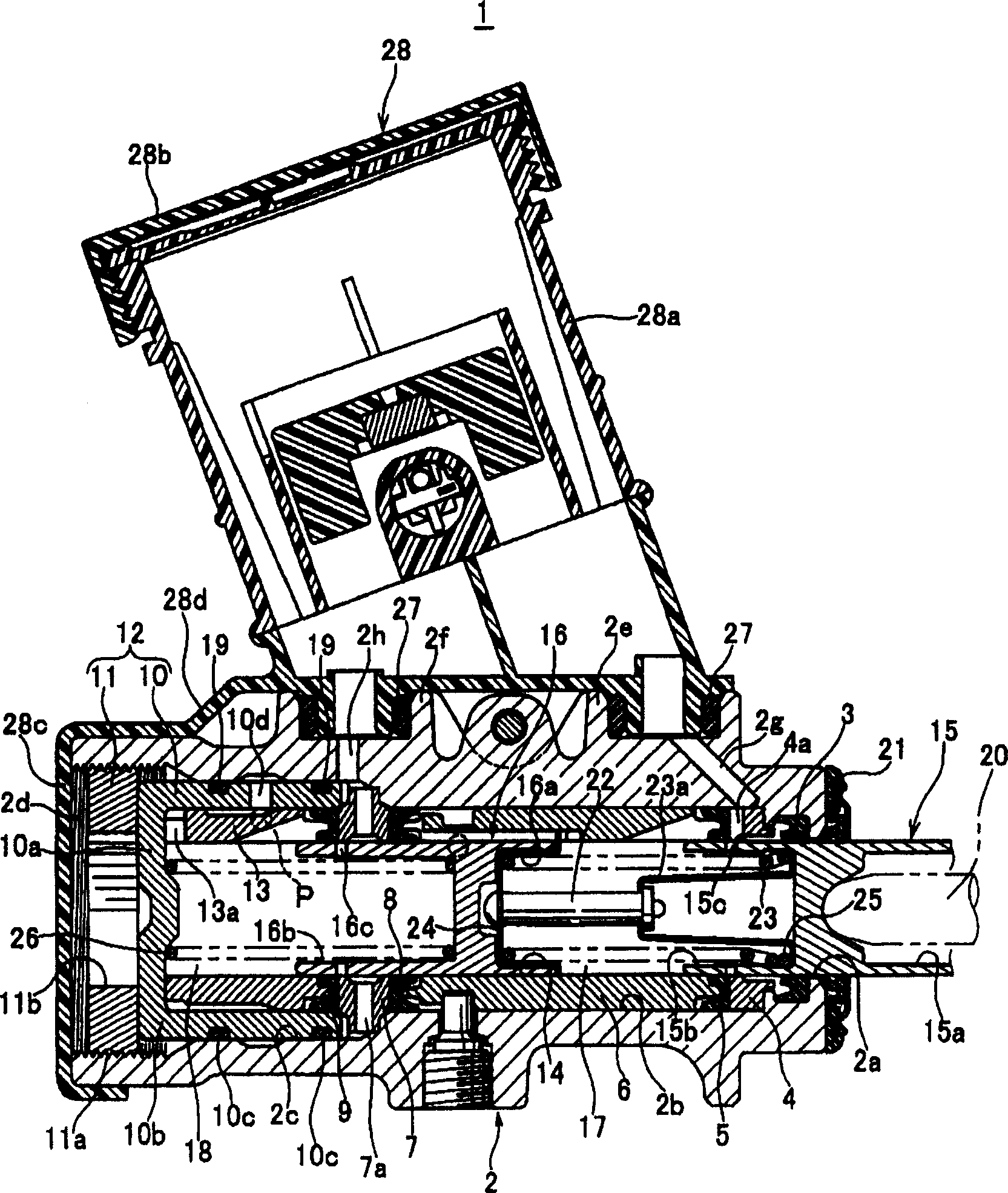 Vehicle hydraulic master cylinder