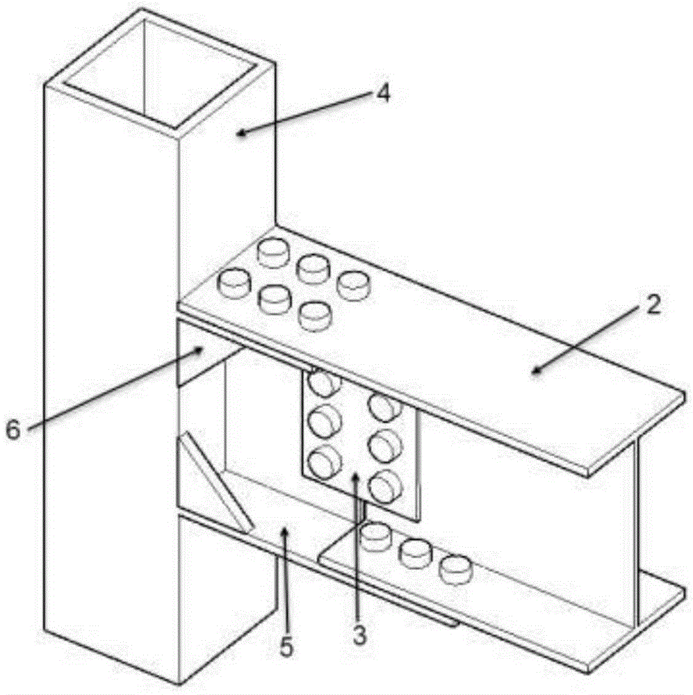 Vertical outer rib beam-column joint connector applicable to prefabricated steel structural systems