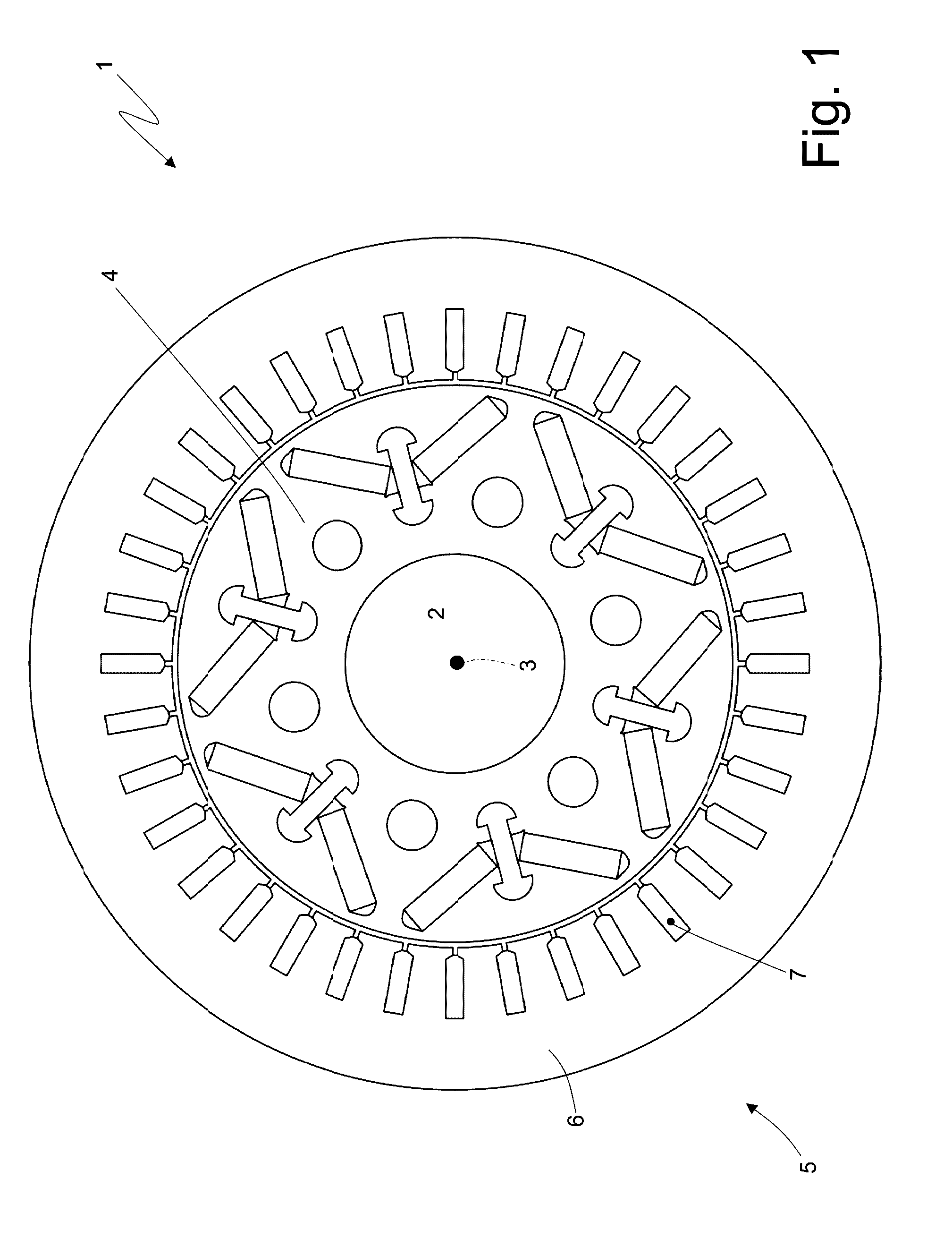 Electric machine having a stator winding with rigid bars