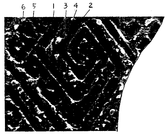 Multiple etching technique for imitating cast copper, and its products