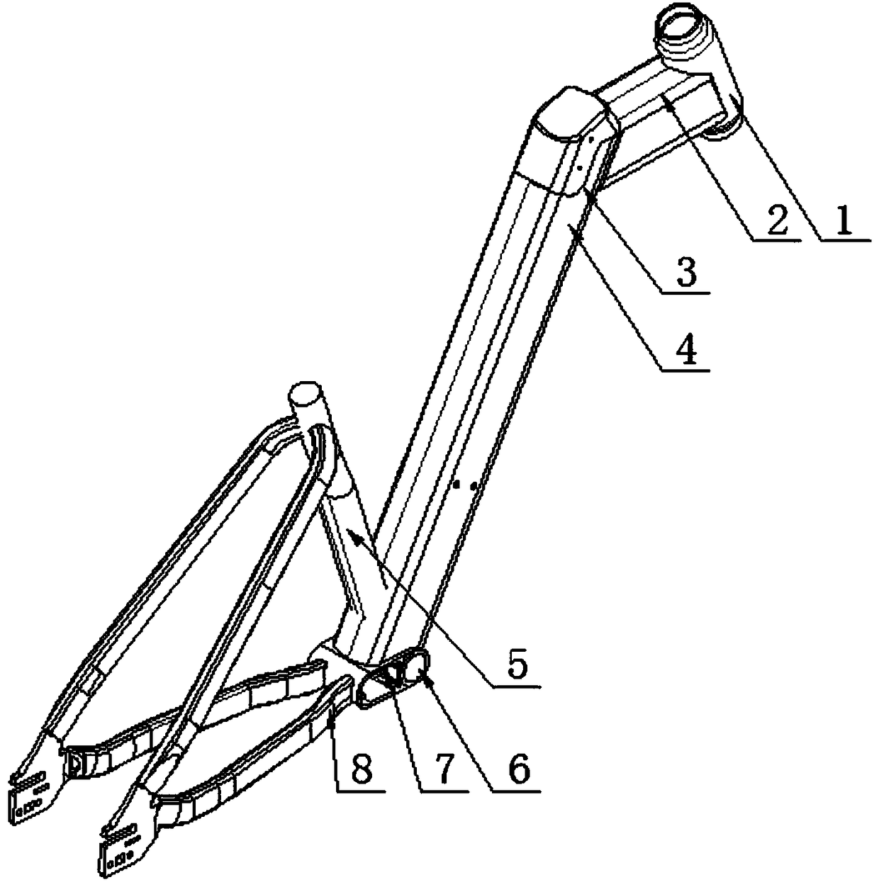 Battery box concealed mounting structure for Z-shaped vehicle beam pipe