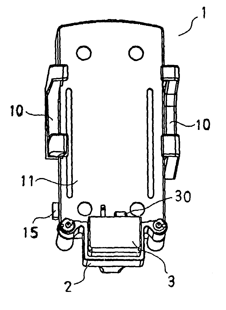 Sectional adapter of clamping holder for automobiles