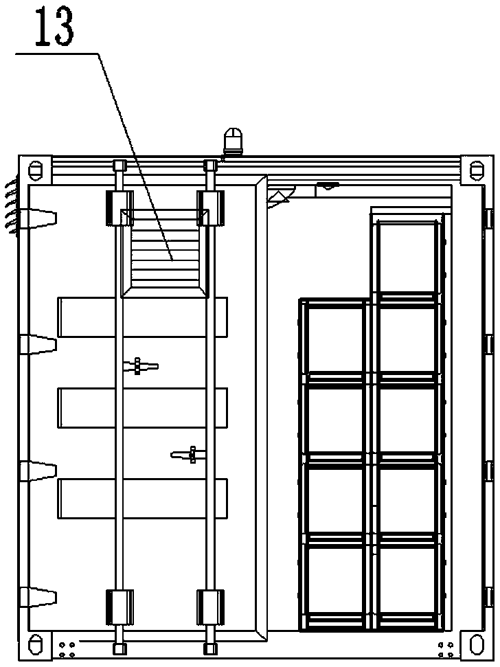 Linkage fire fighting system for energy storage container