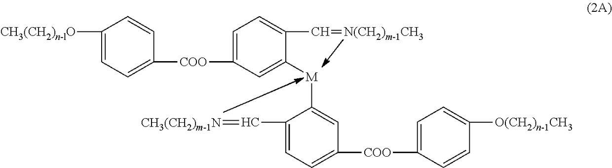 Metal organic liquid crystal dyes