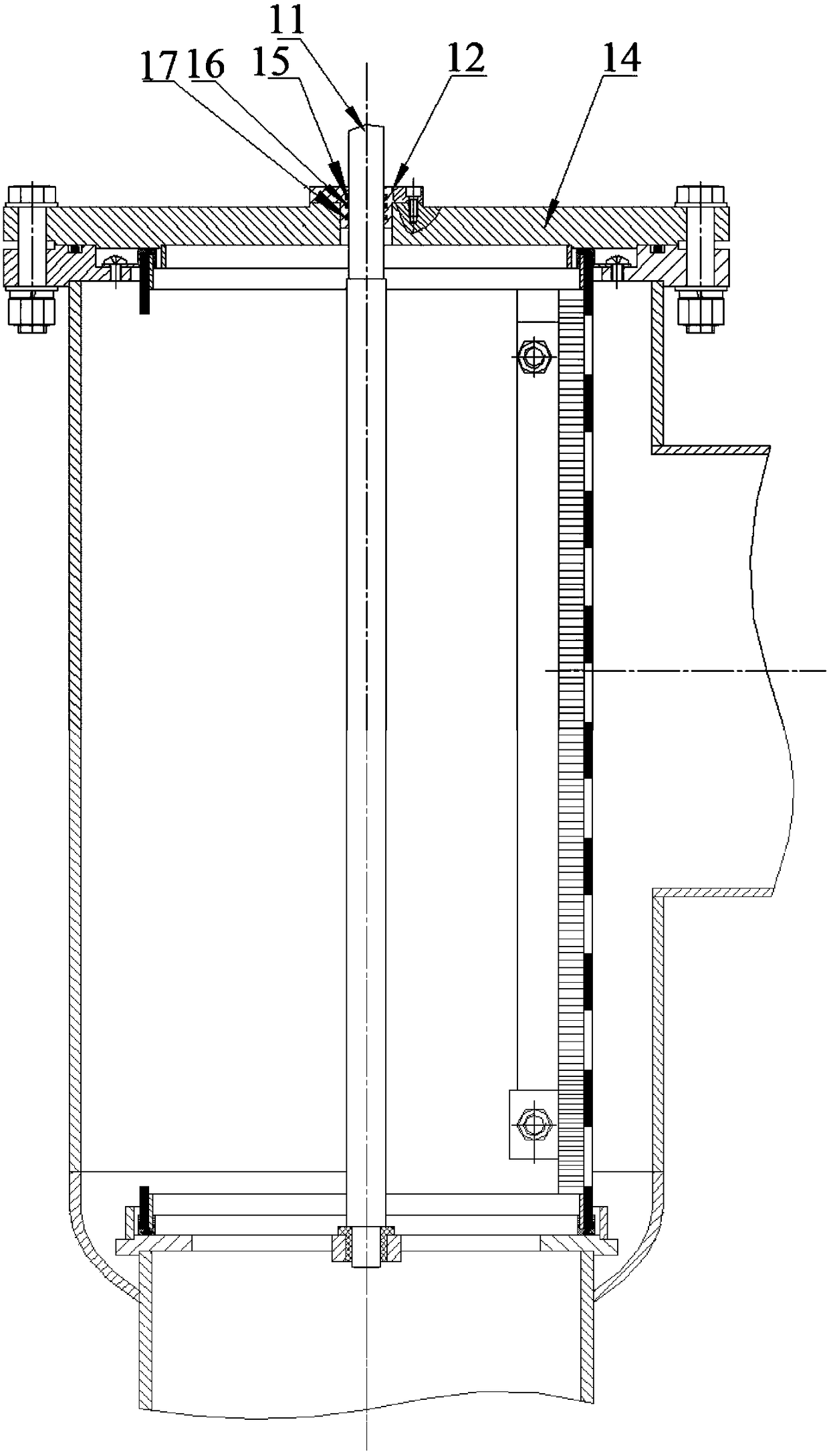 Filter achieving long-time stable running and mixed shaft seal assembly of filter