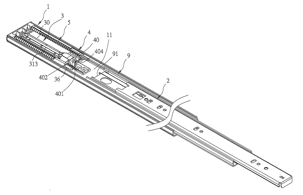 Side-Locking Sliding Rail Assembly Having an Auto-Opening Mechanism