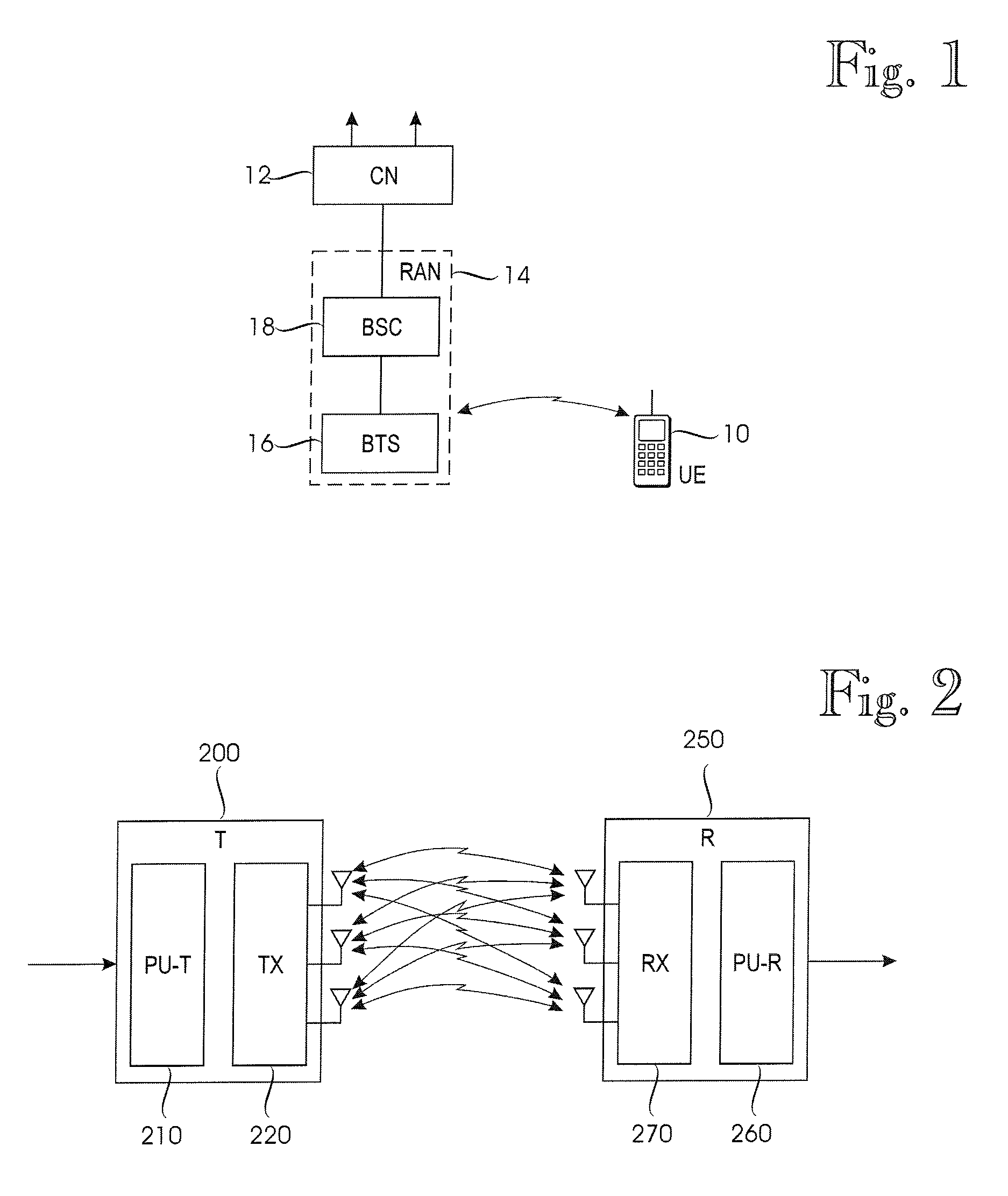 Precoding method for transmitting information in a MIMO radio system