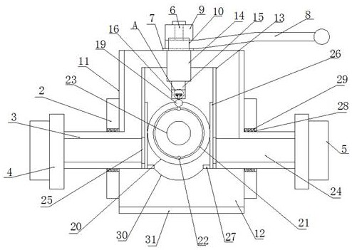 A self-positioning self-aligning double hydraulic ball valve