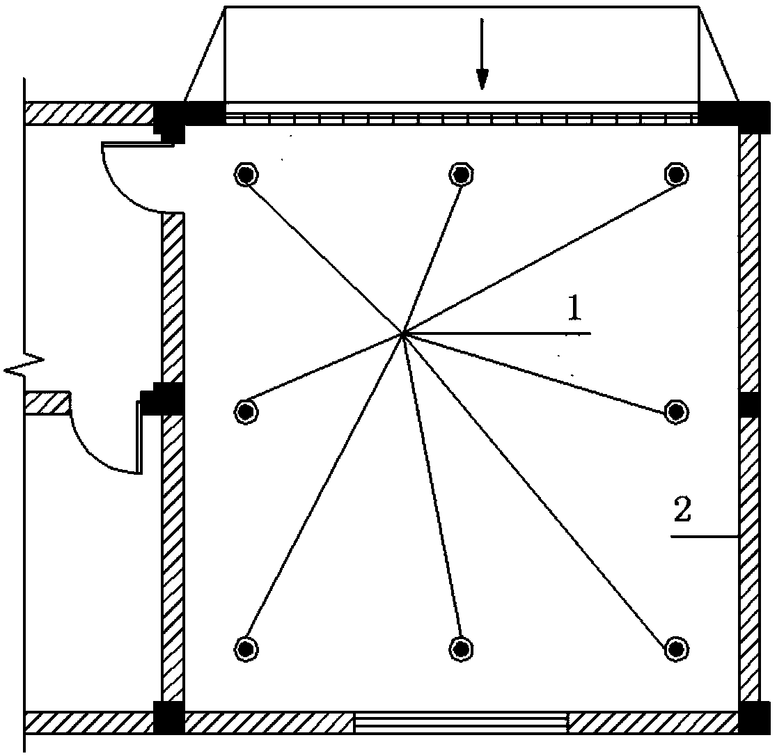 Construction method and structure of prestressed assembled submerged indoor basement