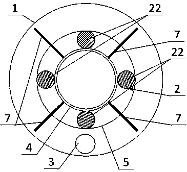 Prestressed anchor cable structure and one-time grouting construction method of prestressed anchor cable