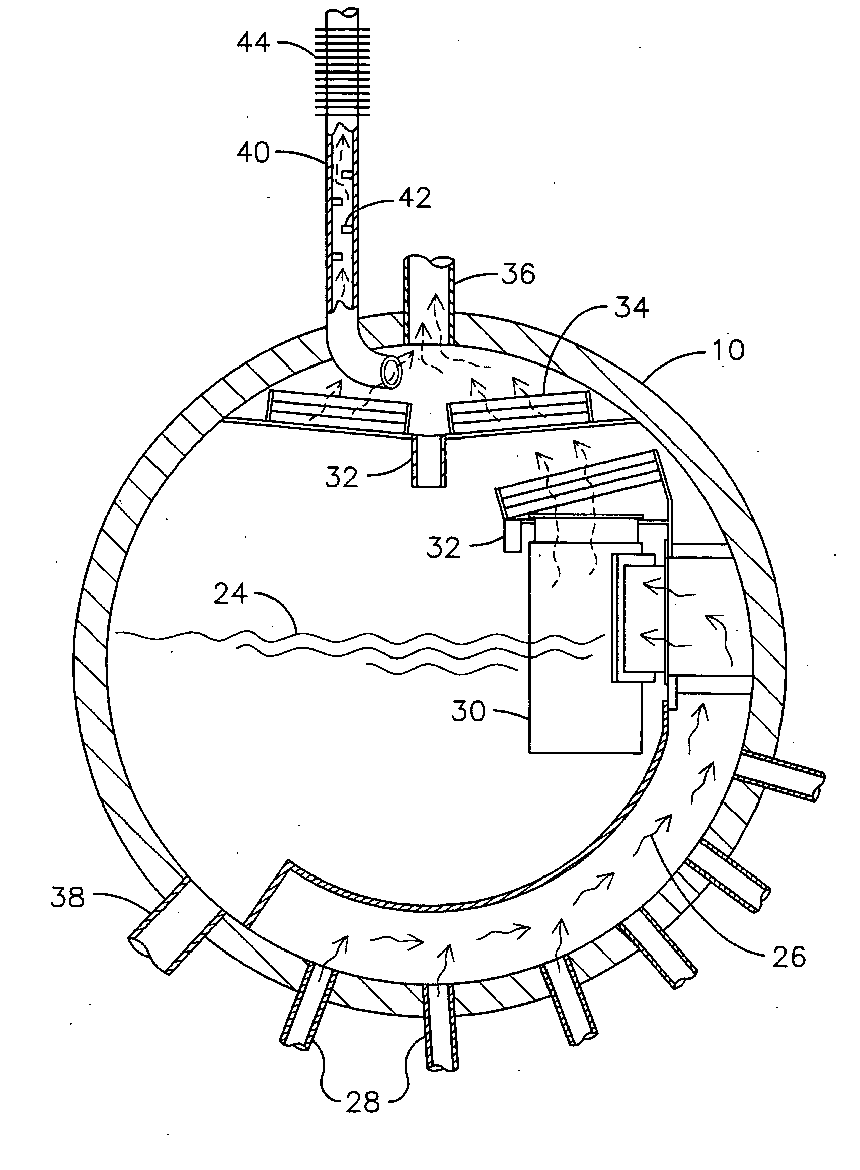 Condensing deaerating vent line for steam generating systems