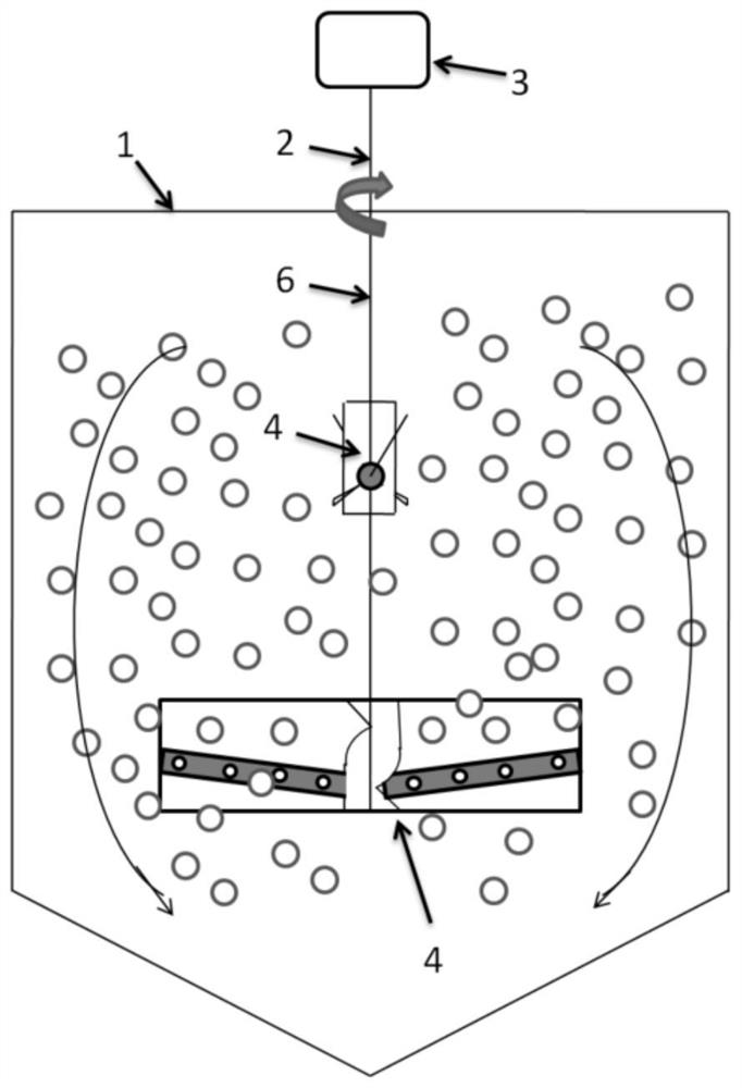 Stirring device for high-viscosity material