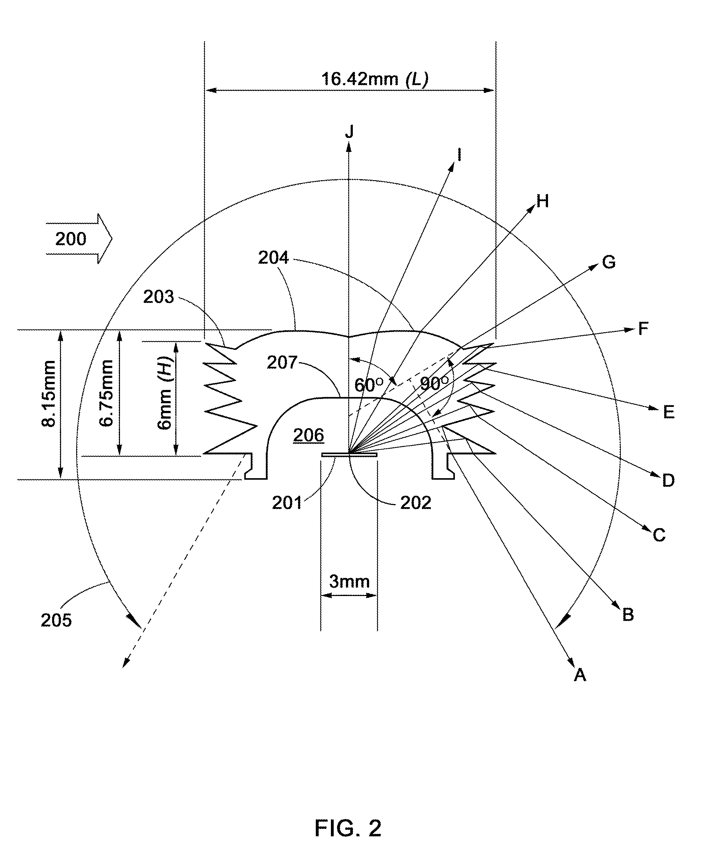 Spherical light output LED lens and heat sink stem system