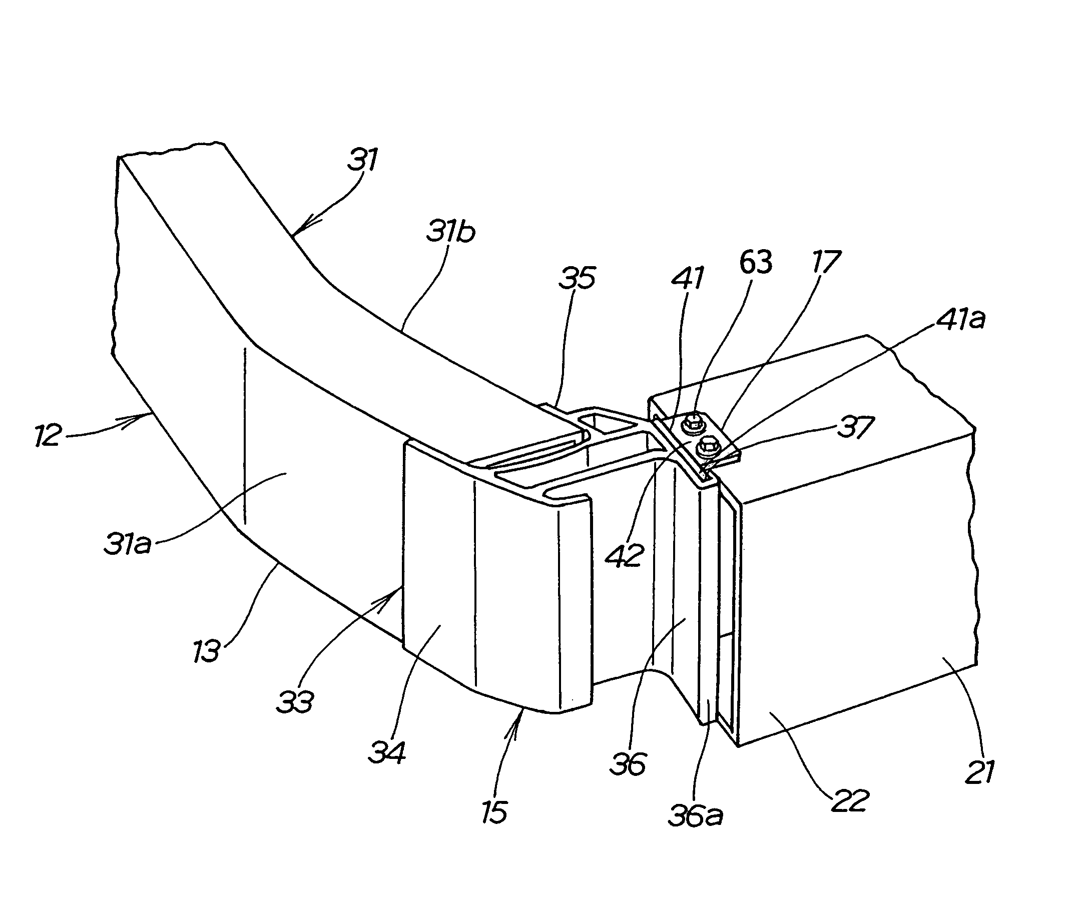 Bumper beam structure