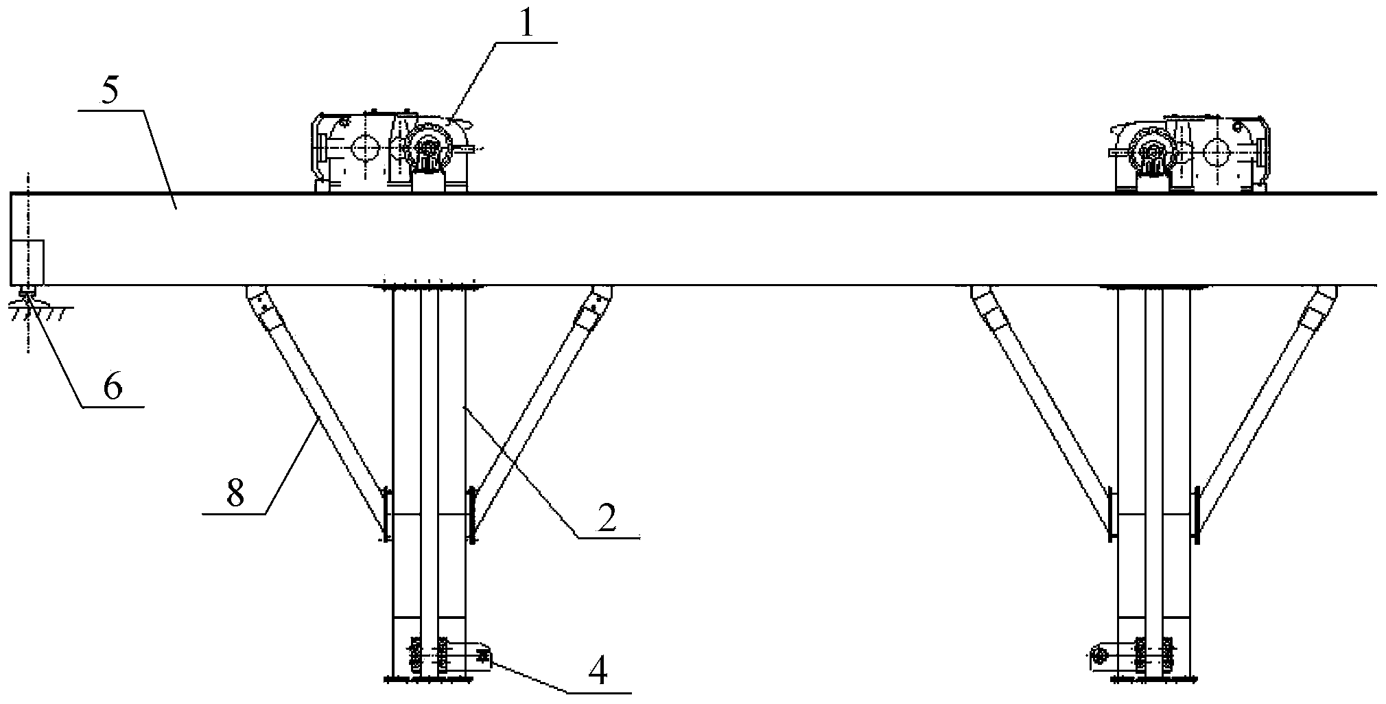 Lifting device for hoisting transporter