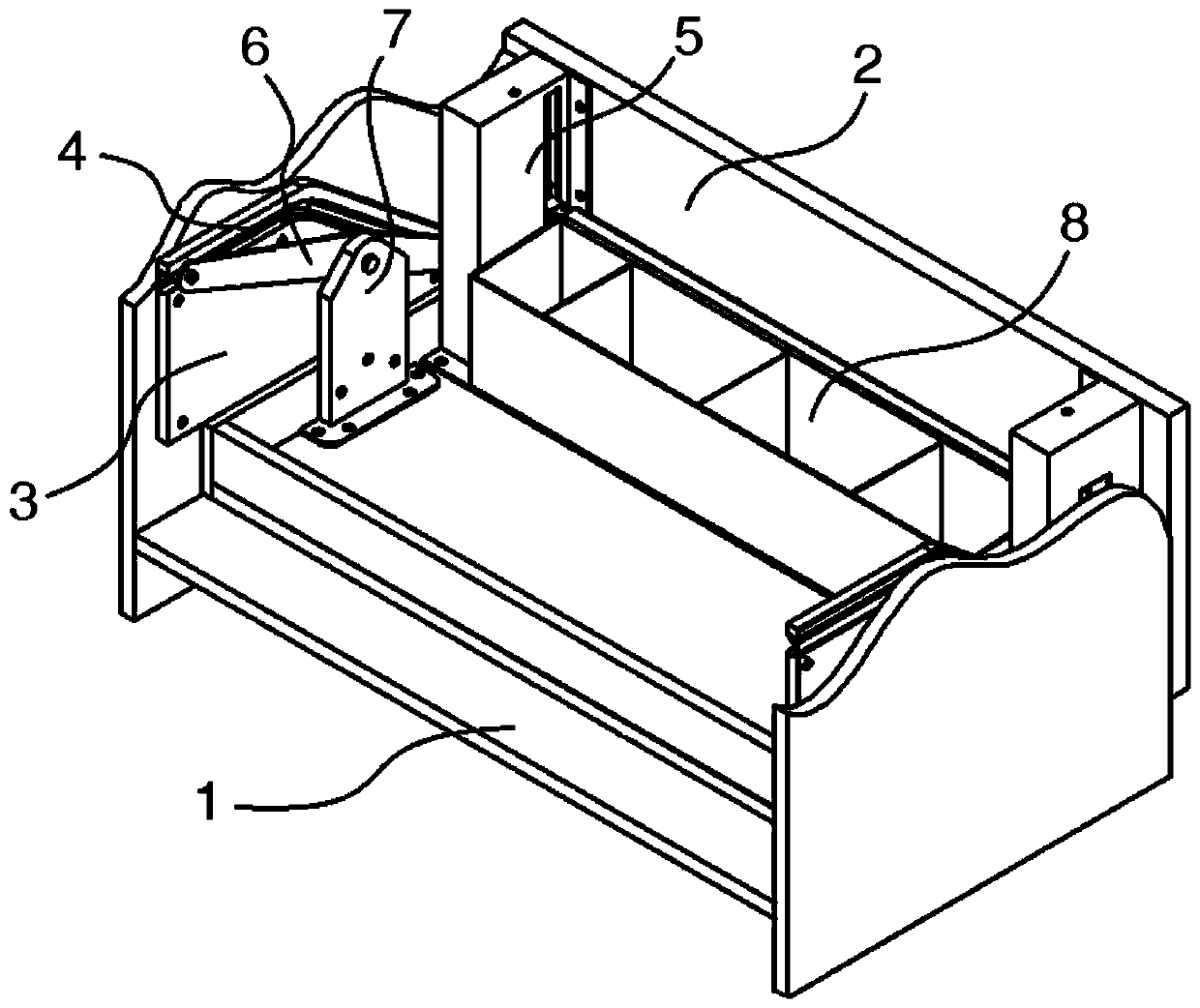 Lifting drawer cabinet