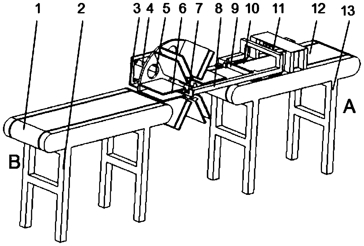 Plate overturning device with overturning wheel