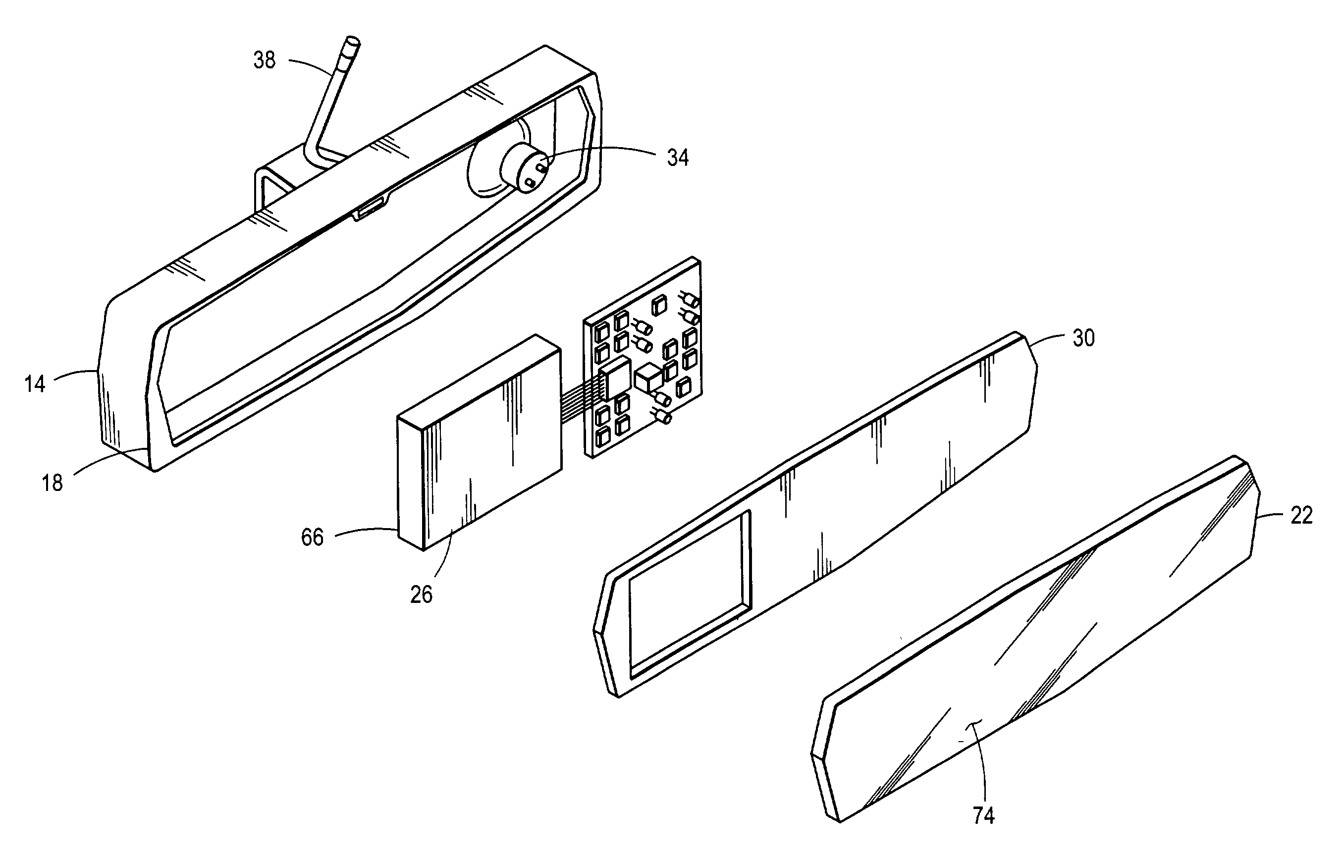 Rearview video output device