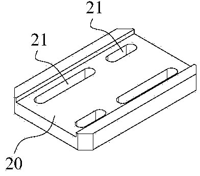 F rail connector structure of medium-and-low-speed magnetic suspension system rail