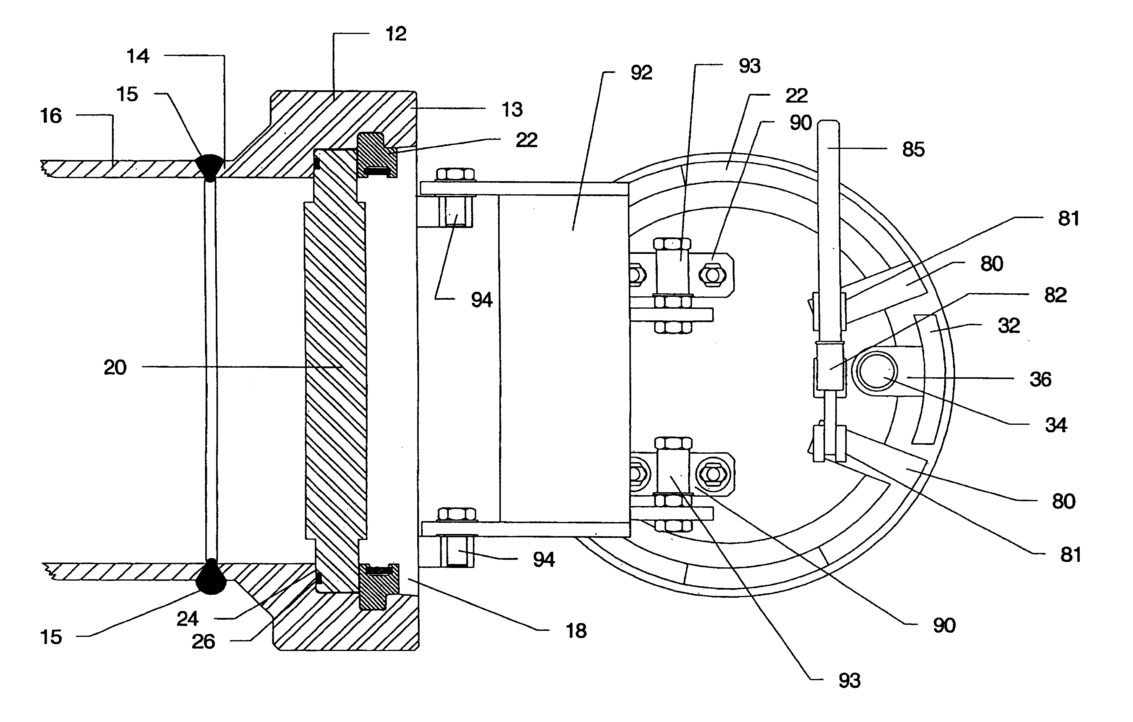 Closure for a pressure vessel and method