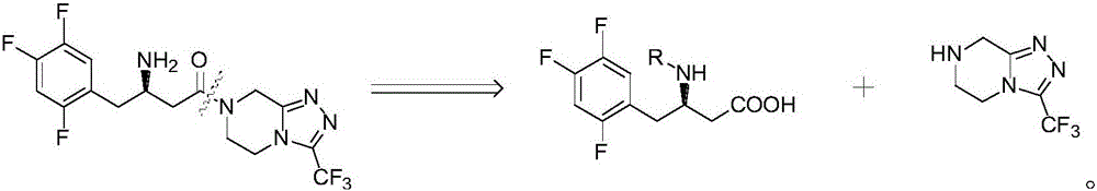 Preparation method of Sitagliptin midbody of beta-amino acid