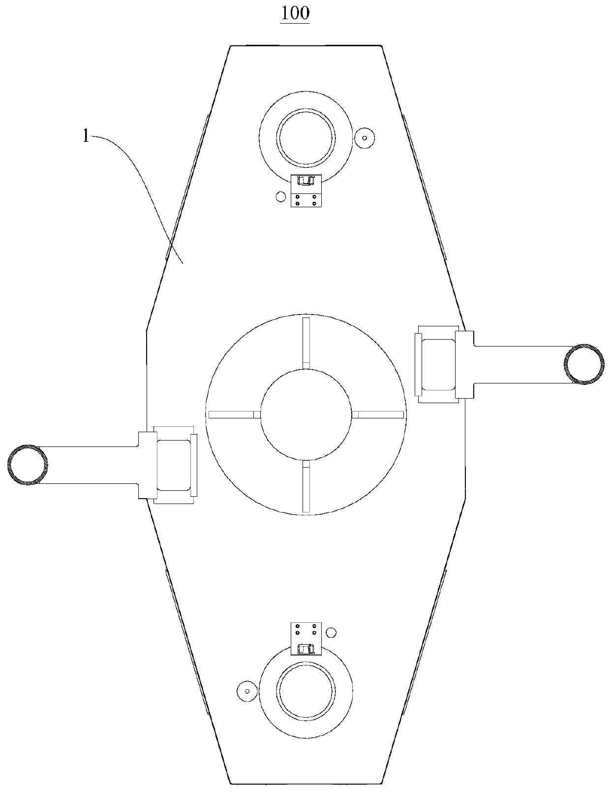 Battery pole piece winding and unwinding structure