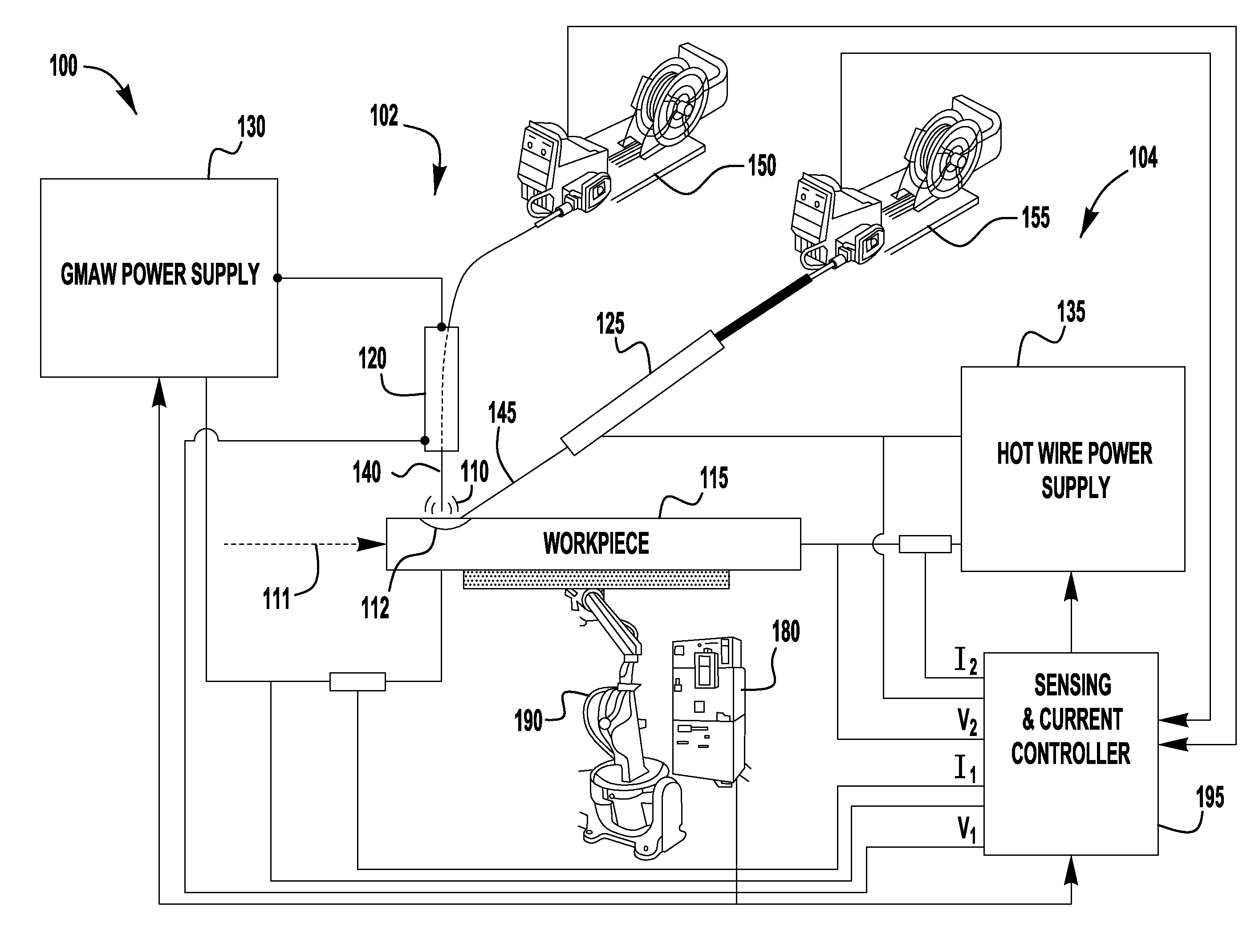 Tandem hot-wire systems