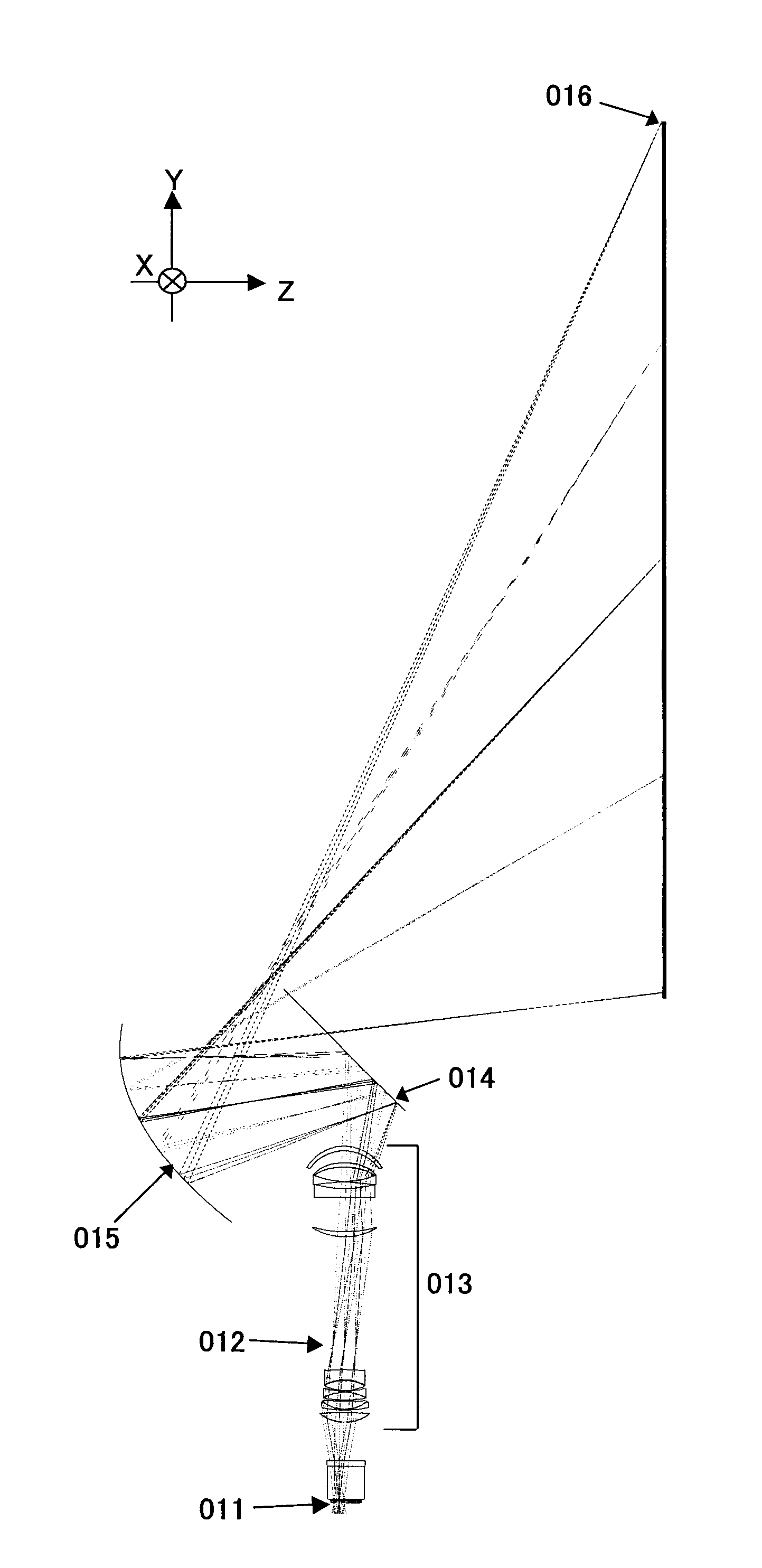 Projection optical system and image projecting apparatus