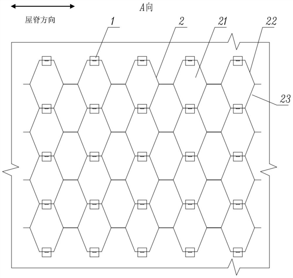 Fixing structure and method for pitched roof planting soil