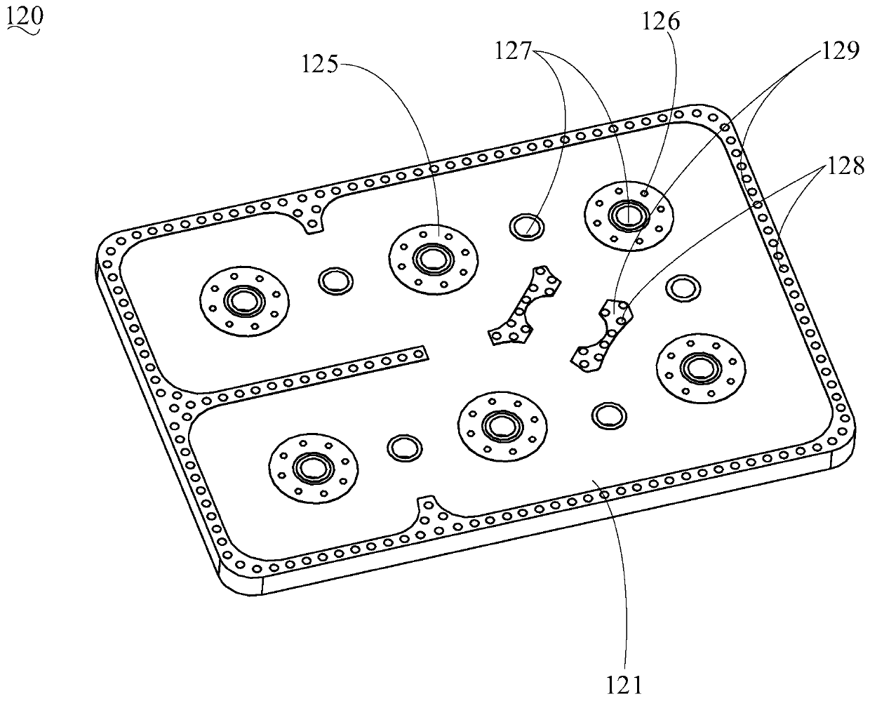 Cavity filter device and cavity cover plate assembly thereof