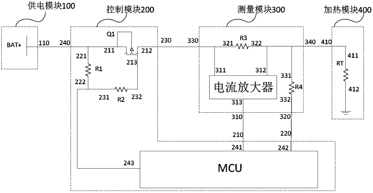 Temperature control circuit, electronic cigarette temperature control method and computer-readable storage medium