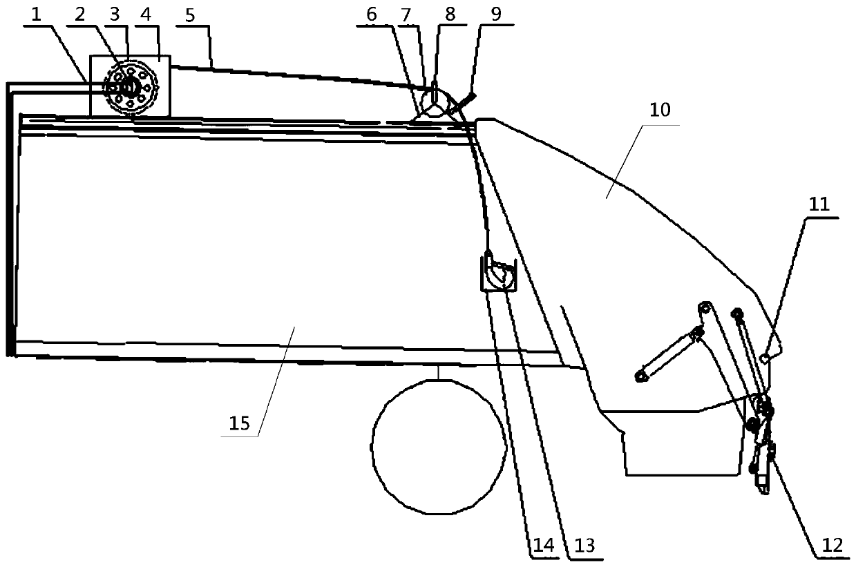 Garbage collection device and garbage collection vehicle