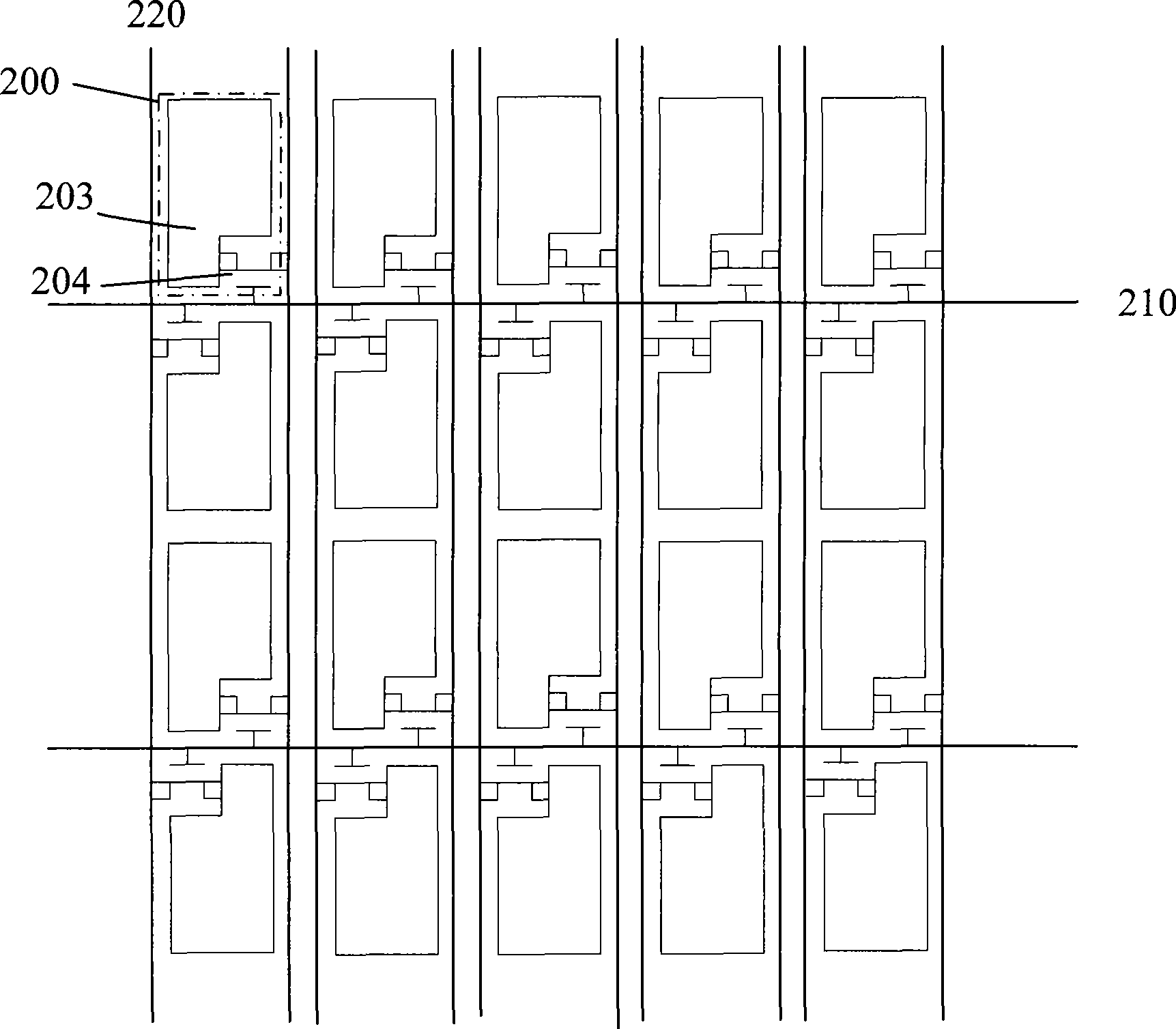 Liquid crystal display device, array substrate and method for repairing defects thereof