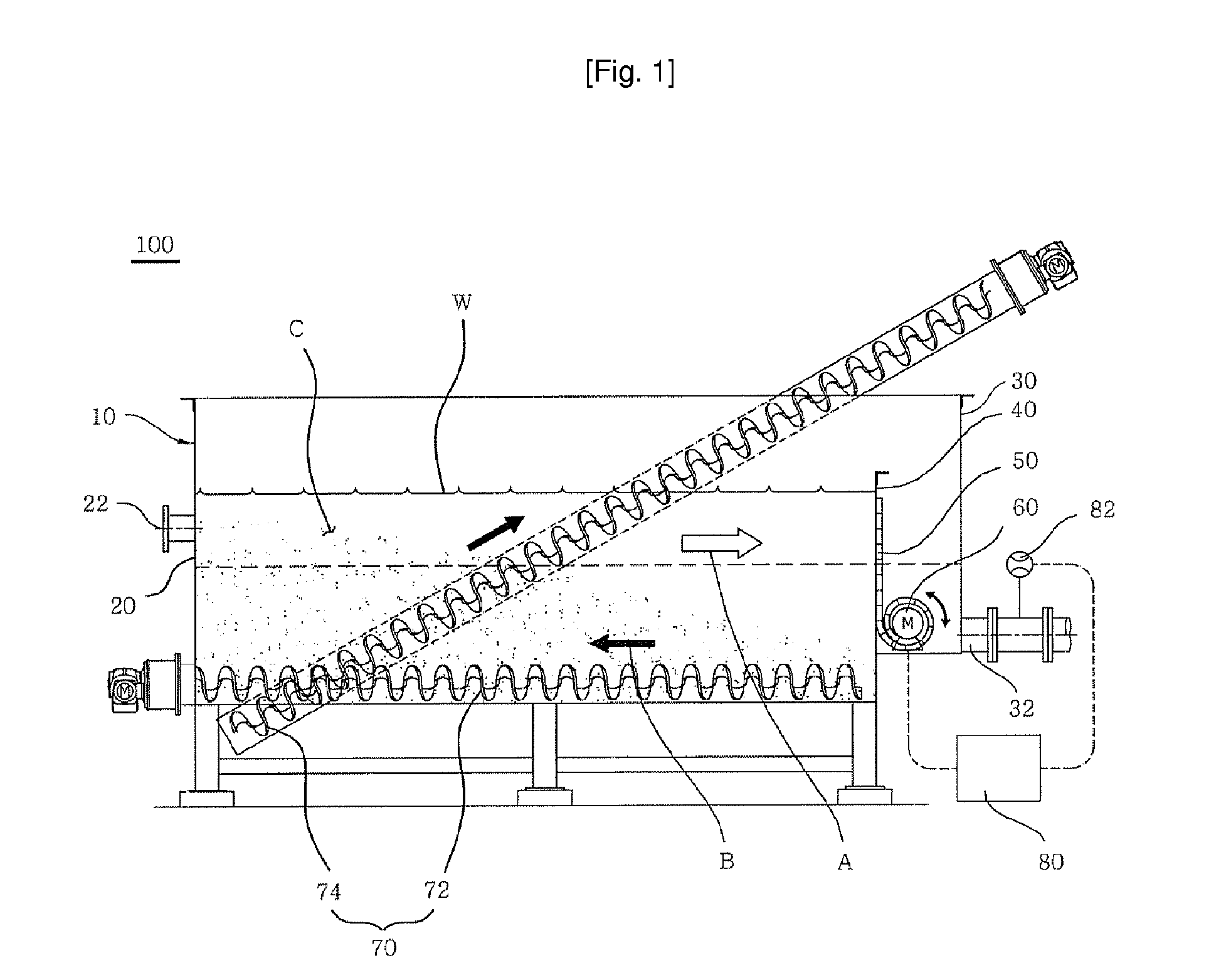 Grit Chamber for Wastewater Treatment Plant, Capable of Preventing Sedimentation of Organic Material