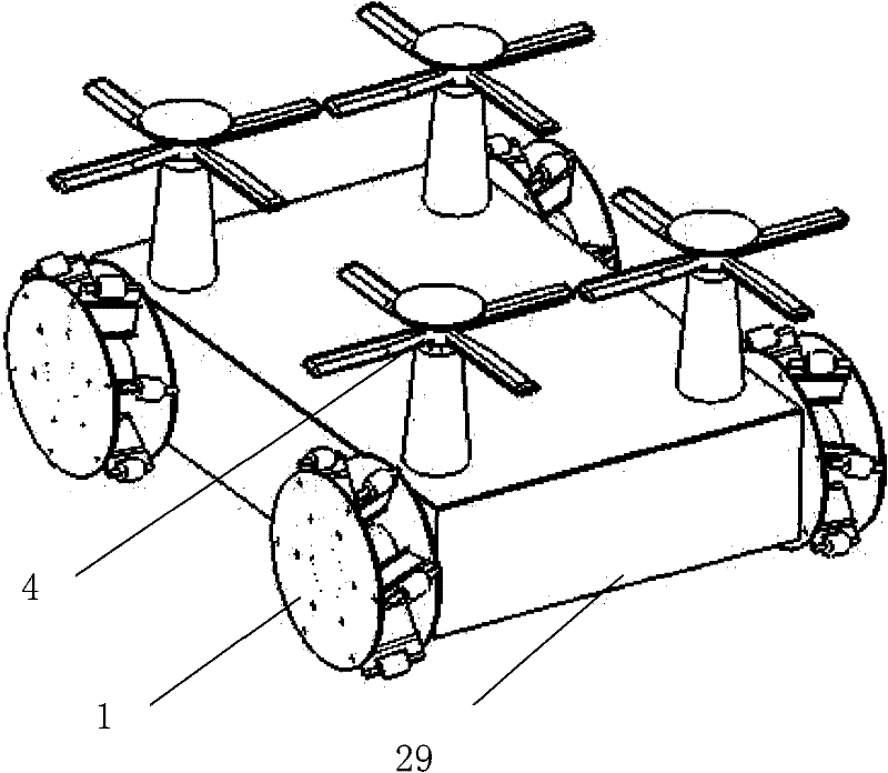 Triphibian omnibearing moving mechanism