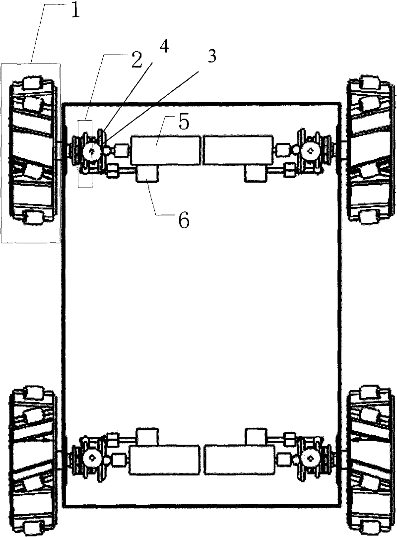 Triphibian omnibearing moving mechanism