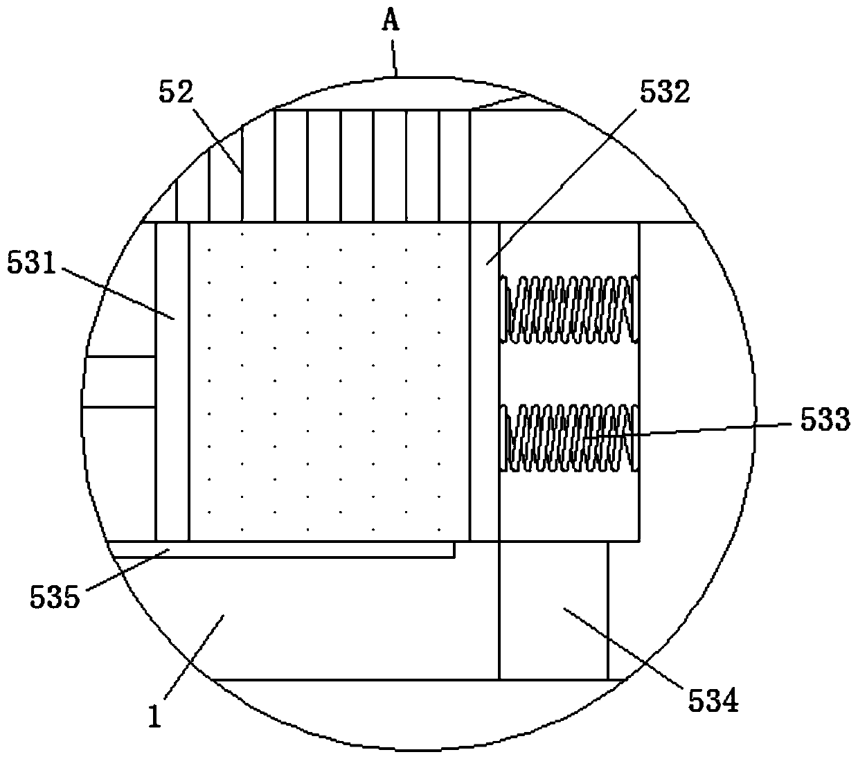 Deodorization-type tea filter storage device for office area