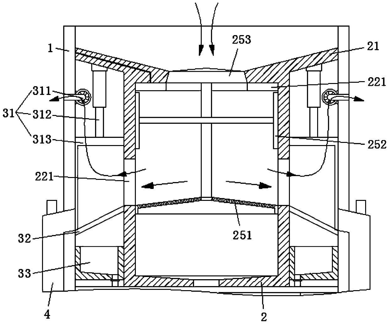 Deodorization-type tea filter storage device for office area