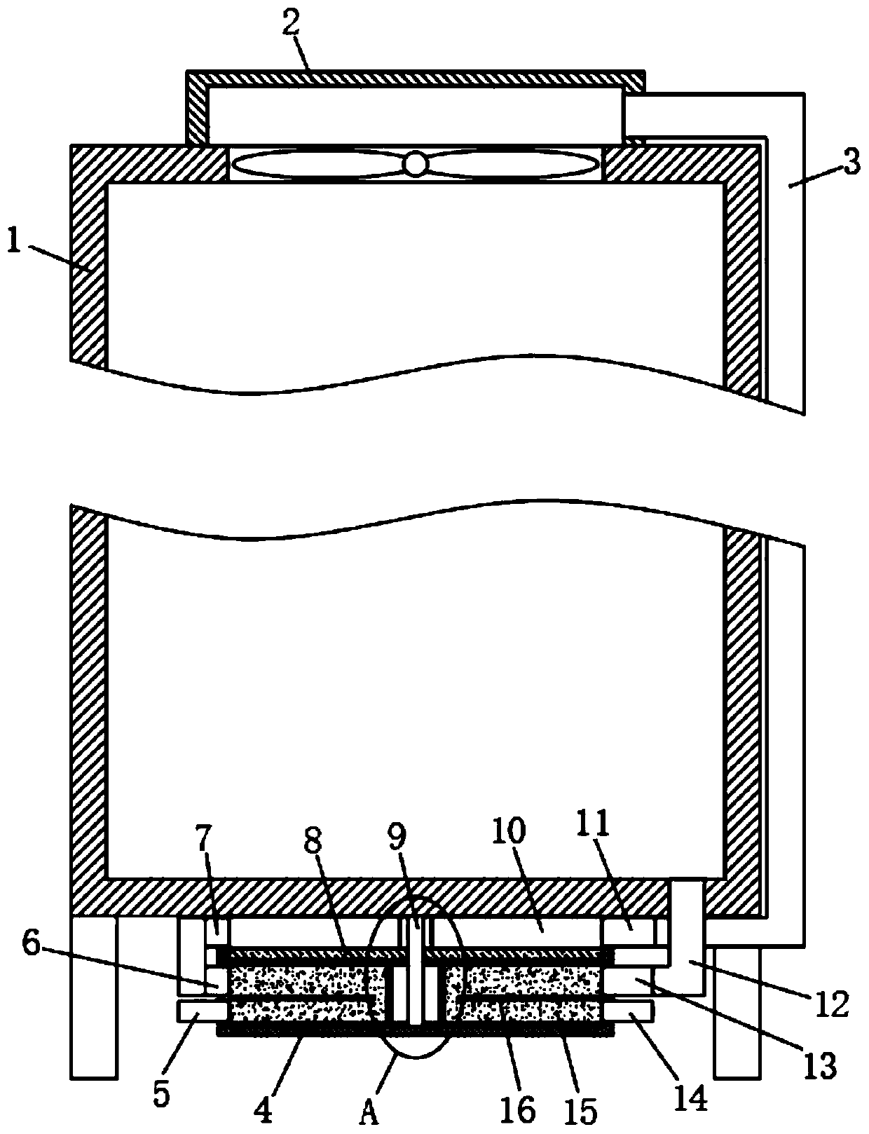 Computer case capable of circularly absorbing moisture and preventing moisture