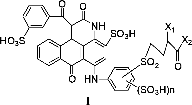 Carbonyl propyl sulfuryl anthracene pyridone sulfonic acid compound, preparation method and application thereof