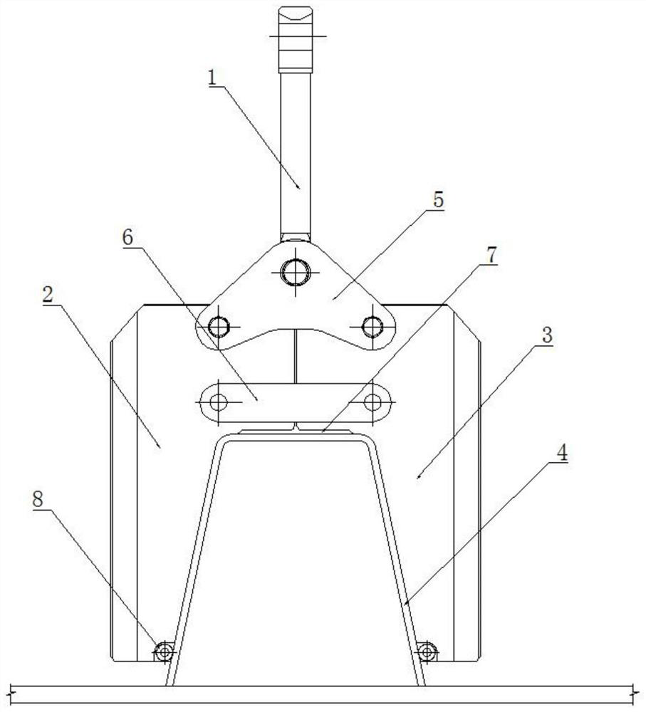 U-shaped rib assembling and positioning device