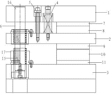 Three-plate high-speed progressive stamping die